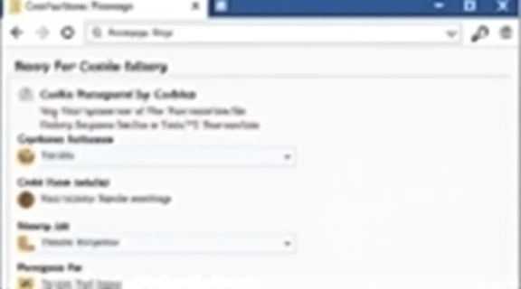 Interface d'un navigateur web montrant les paramètres de confidentialité et de cookies