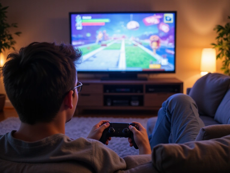 Personne jouant à un jeu vidéo gratuit