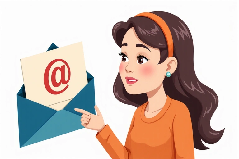 Illustration d'une personne envoyant un e-mail ou posant une question, symbolisant le contact