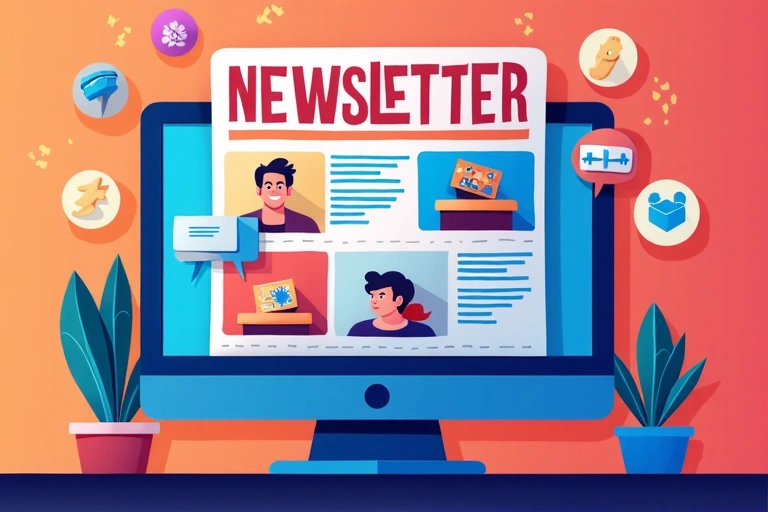 Illustration d'une newsletter de jeux PC