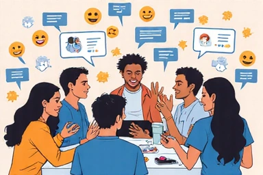 Illustration d'une communauté de joueurs interagissant en ligne